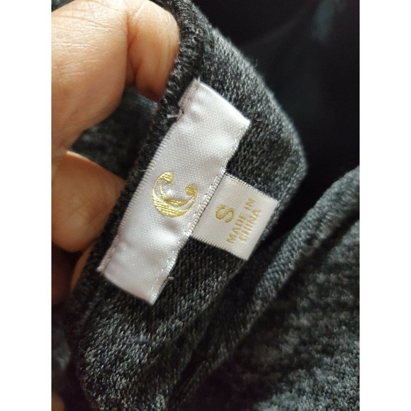 C Women's Solid Gray Polyester Round Neck Sleeveless Casual Jumsuits Size Small - Picture 9 of 16